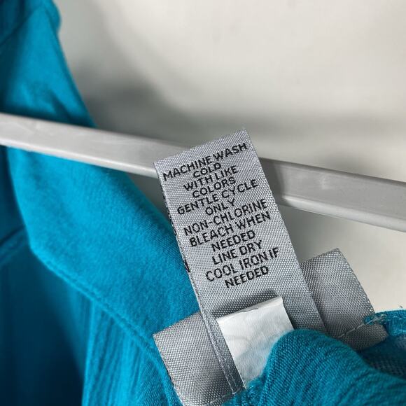 Catherines Plus Size 3X Sleeveless Gauze Midi Dress Green - Picture 4 of 4